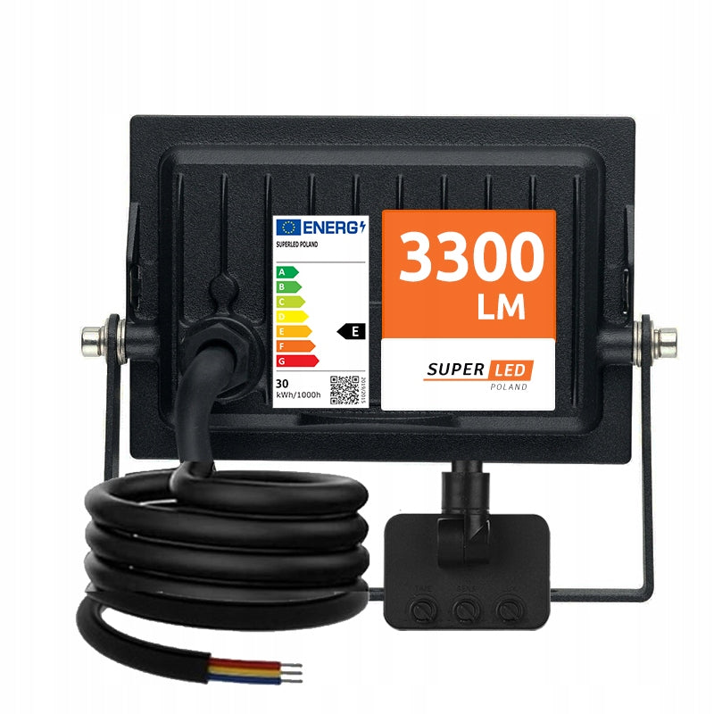 Halogen LED Floodlight 30W 3300 lm IP65 motion sensor SUPER POWERFUL 6000K Manufacturer code 3220