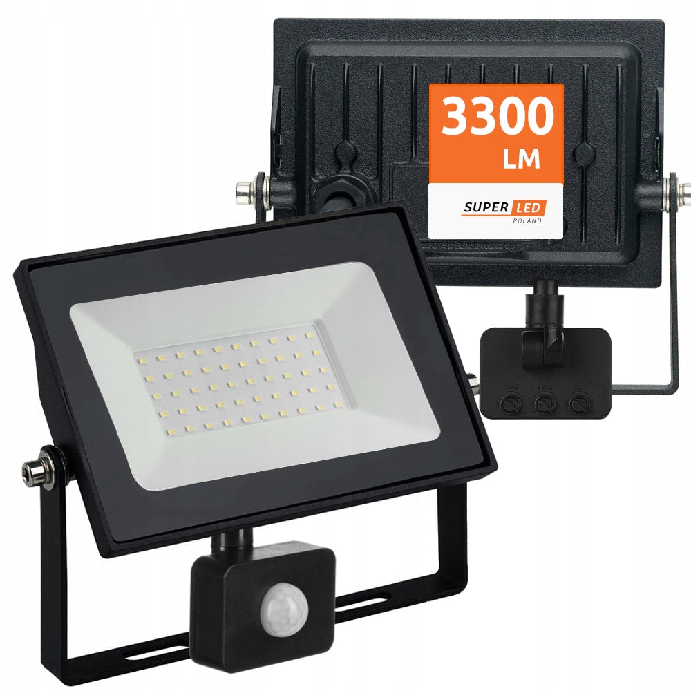 Halogen LED Floodlight 30W 3300 lm IP65 motion sensor SUPER POWERFUL 6000K