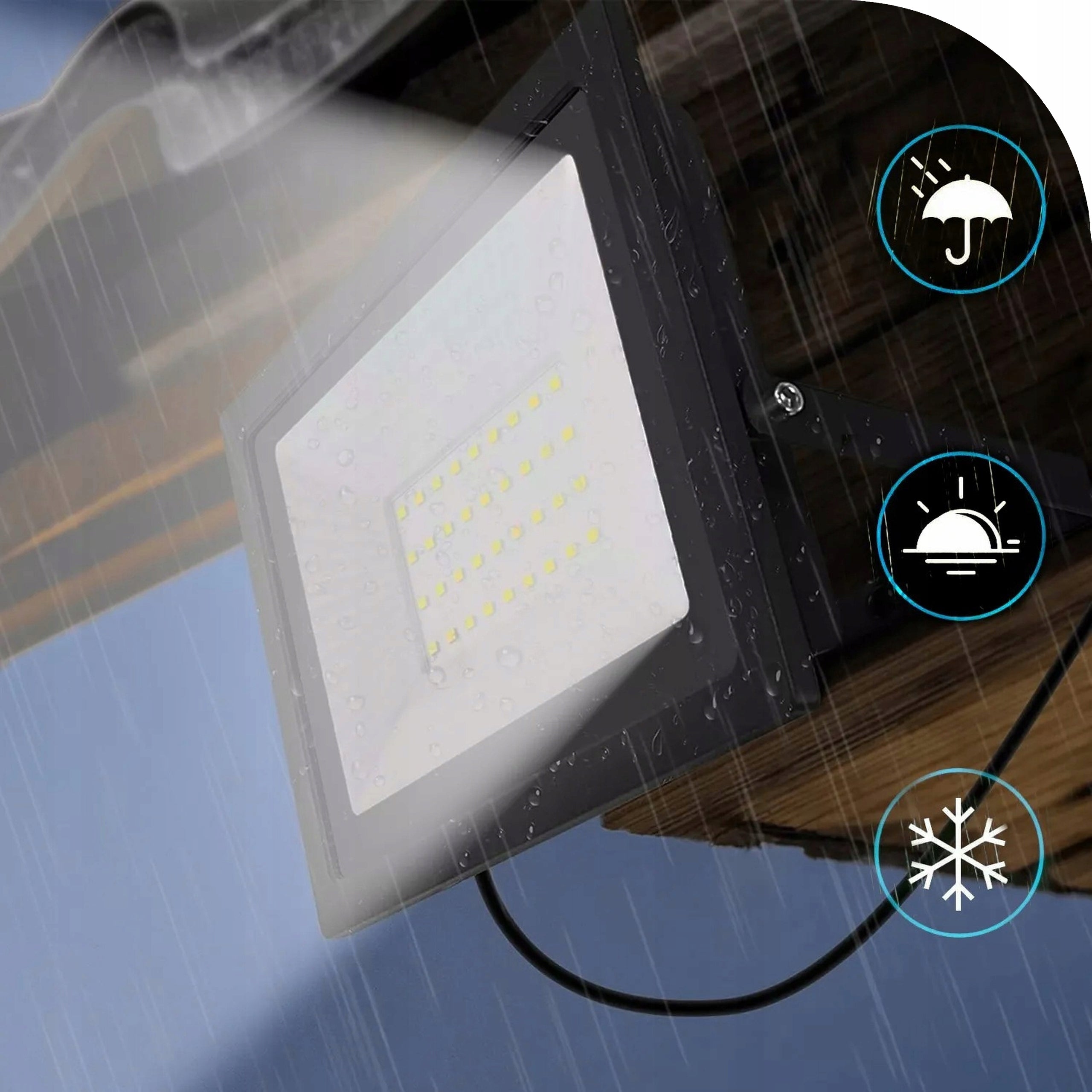 Halogen LED Floodlight 30W Wall Mounted Strong Black IP65 Manufacturer code OSW-10201