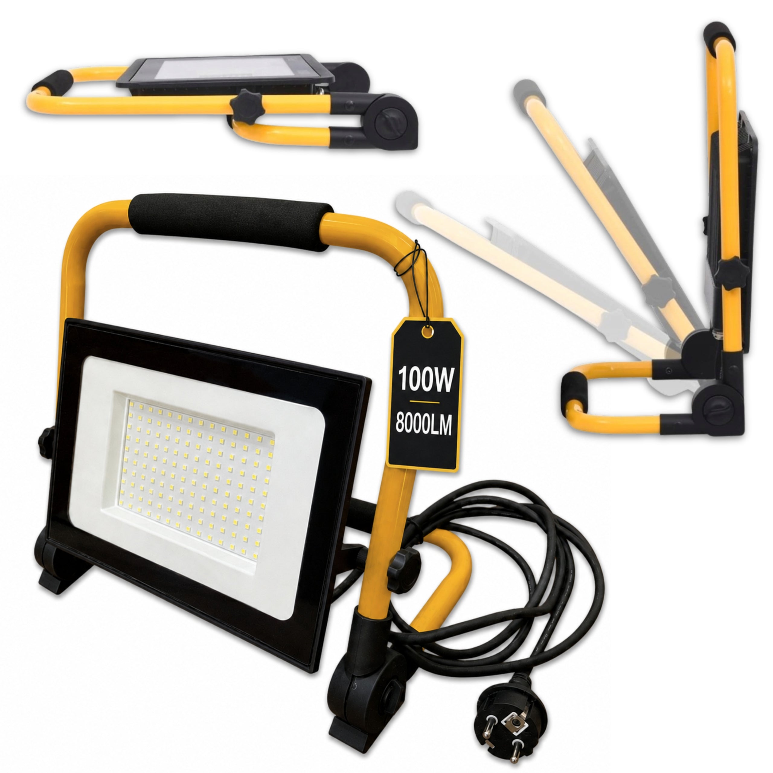 Halogen LED Floodlight Construction Working 100W 8000LM Portable ADVIVE WORK