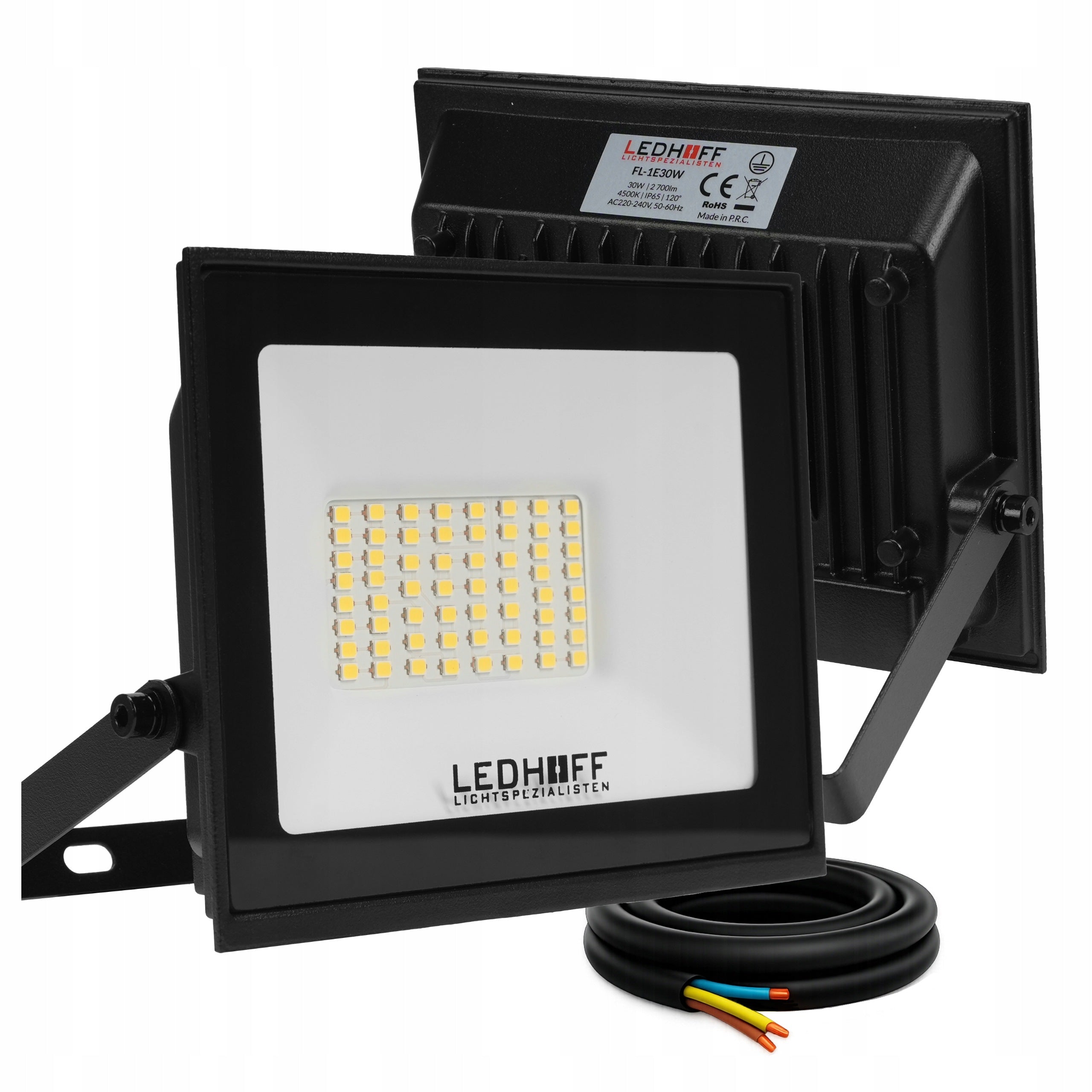 Halogen LED Floodlight Garden Headlight 30W 2700lm Waterproof IP65