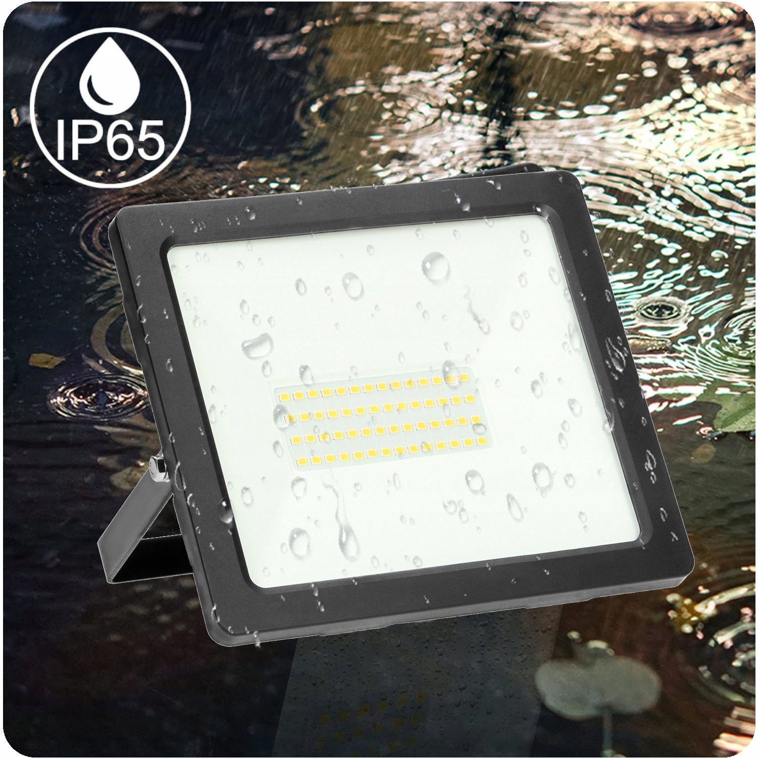 Halogen LED Floodlight Lamp 50W Outdoor Spotlight 3700lm 4000K IP65 Packaging status original