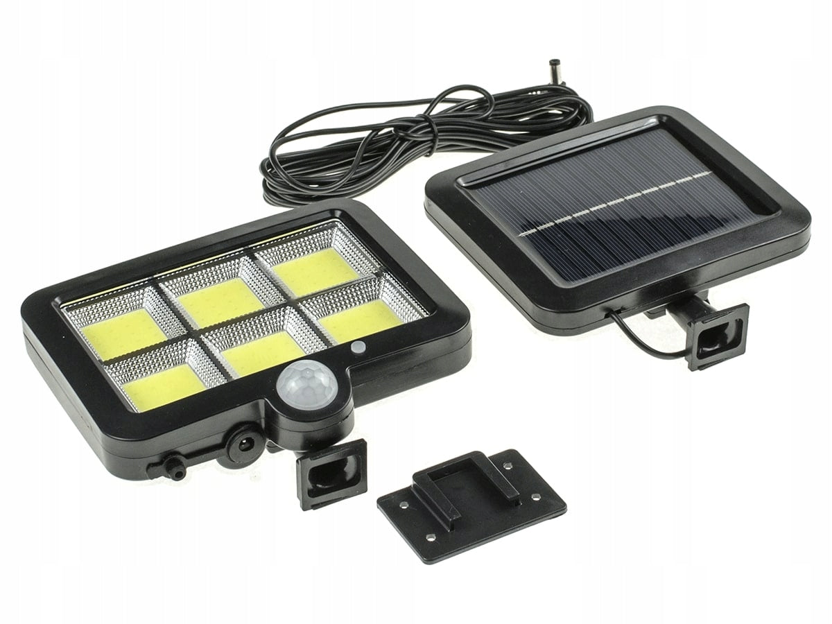 Halogen LED Floodlight Solar Outdoor Lamp with Motion Sensor Batteries included yes