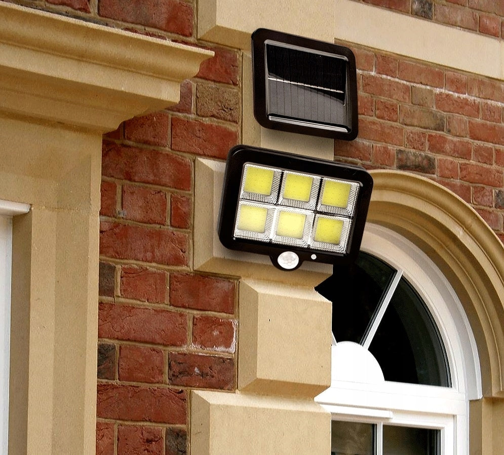 Halogen LED Floodlight Solar Outdoor Lamp with Motion Sensor Brightness 260 lm