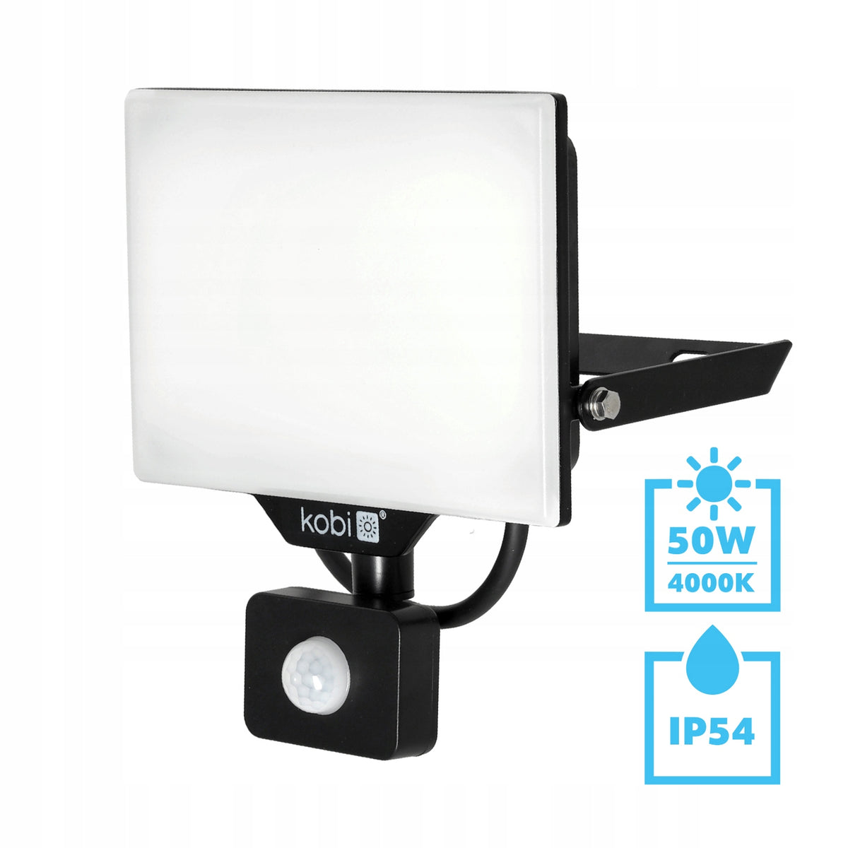 Halogen LED Floodlight with Motion and Dusk Sensor 50W 4000K IP54 Packaging status original