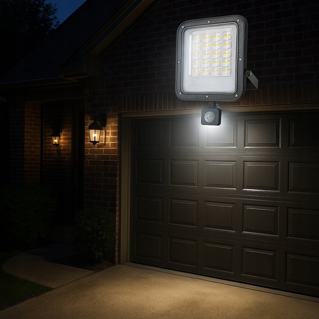 Halogen LED With Motion Sensor Floodlight Lamp 100W 9000lm Premium Detector Manufacturer code Halogen LED Z Czujnikiem Ruchu 100W