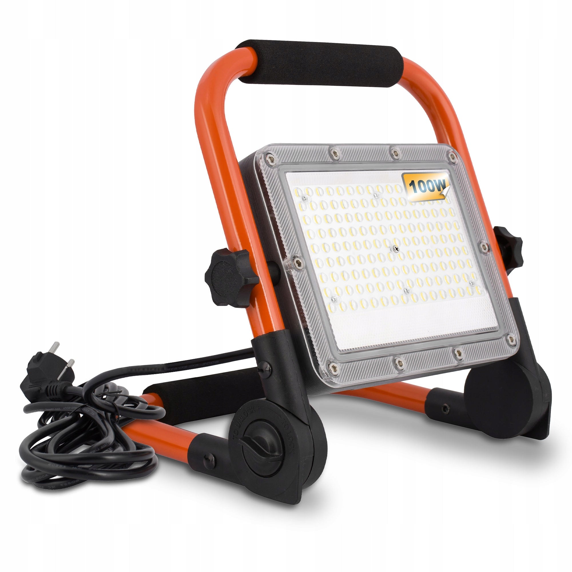 Halogen LED Working Construction 100W Portable Floodlight with Handle CABLE