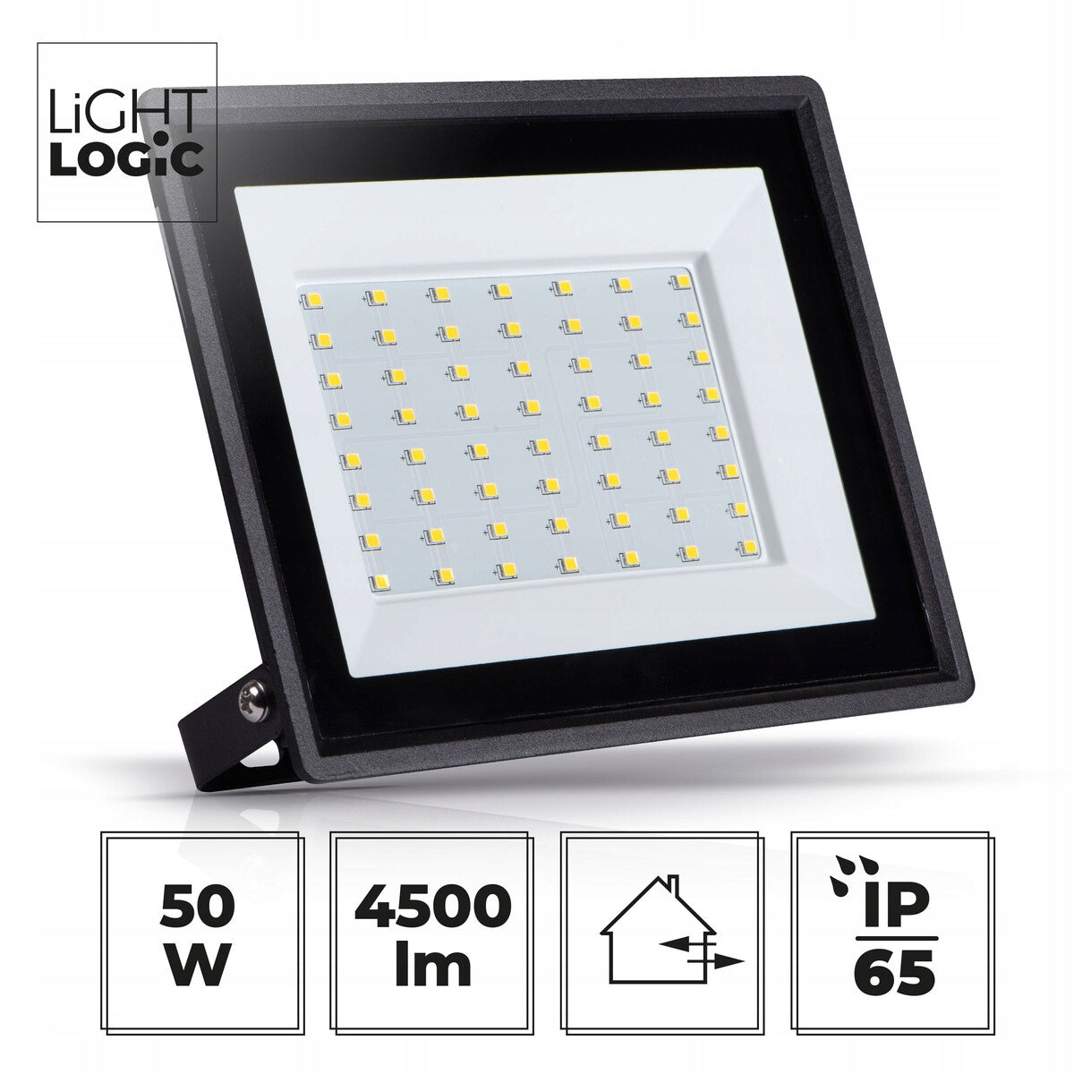 Halogen LED floodlight black IP65 50W Manufacturer code 66011