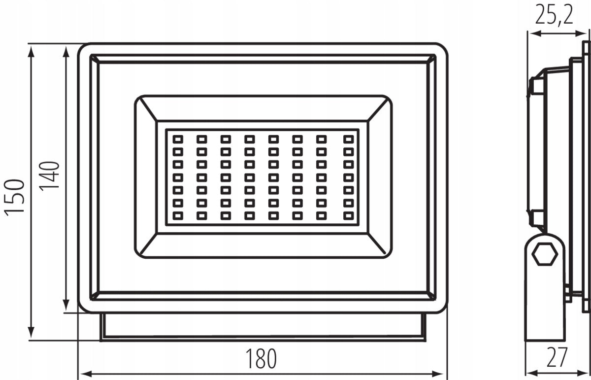 Halogen LED floodlight black IP65 50W Packaging status original