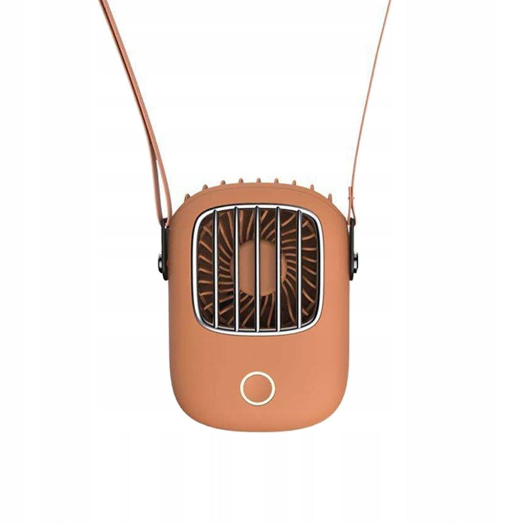 Halter Fan, Portable Handheld Quiet Hanging Desk Fans, USB Orange Brand no brand