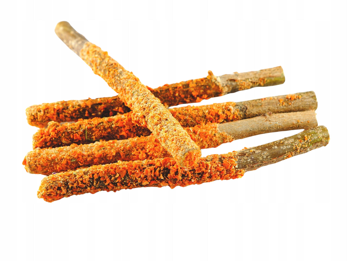 Ham-Stake Treat for Rodents Eco Hazel Shoots with Carrots