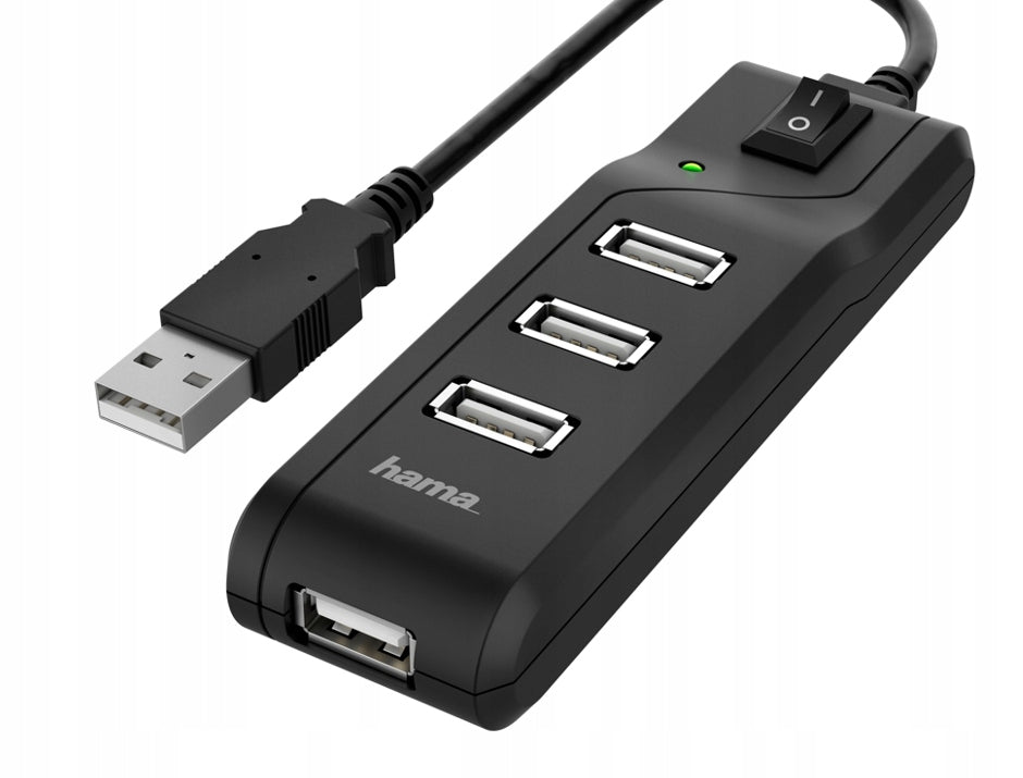 Hama Hub USB Splitter with 4 x USB-A Switch for Computer