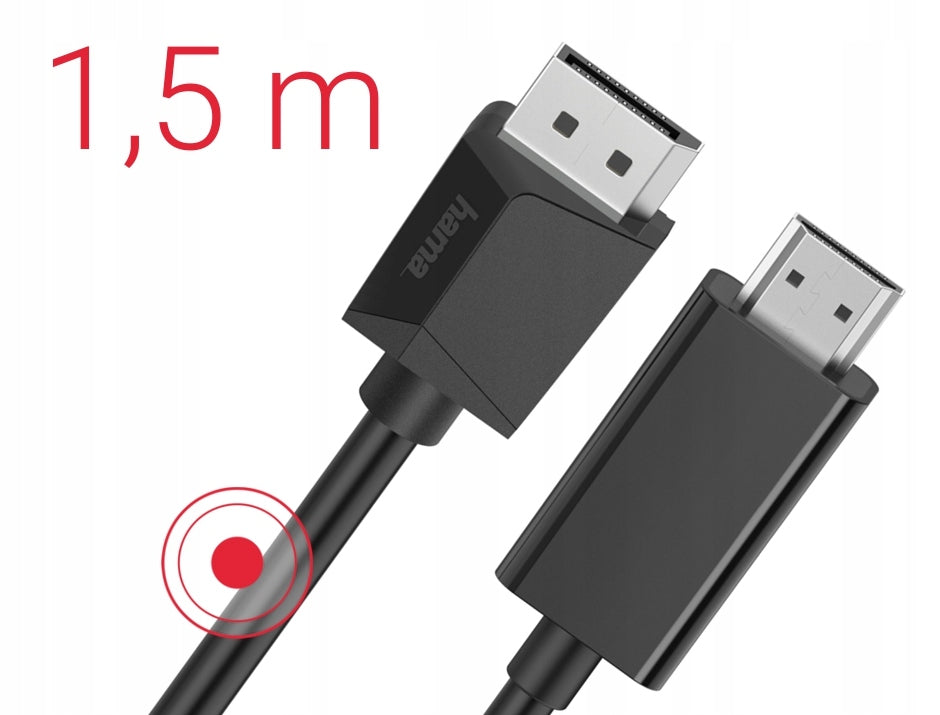 Hama 002007120000, DP/HDMI, 1,5 m 
