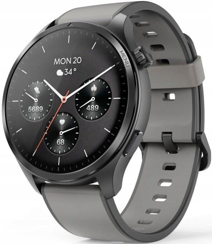 Hama Smartwatch 9000 black and gray case, black and gray silicone strap