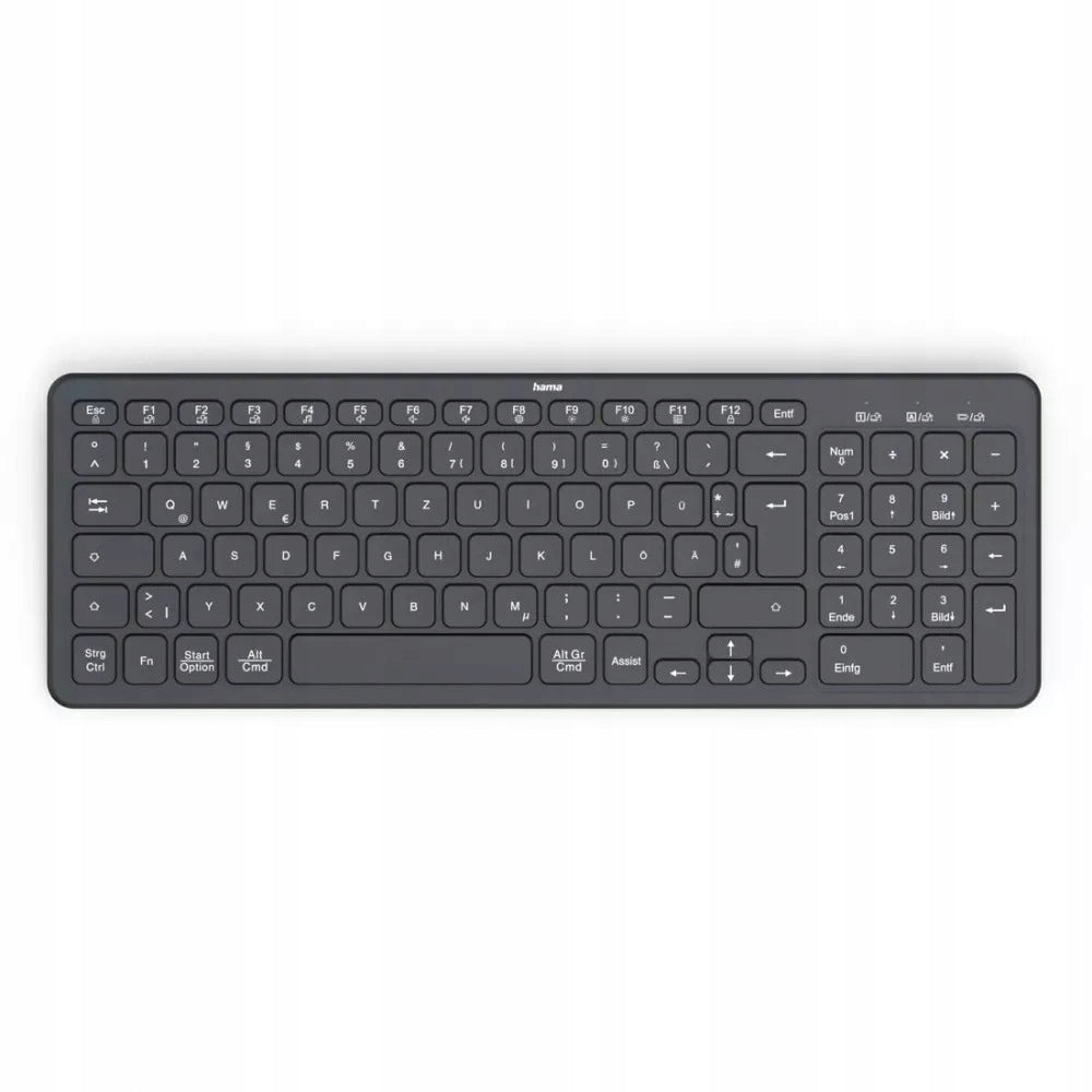 Hama Wireless Bluetooth Keyboard WK300 Quiet Universal MultiDevice