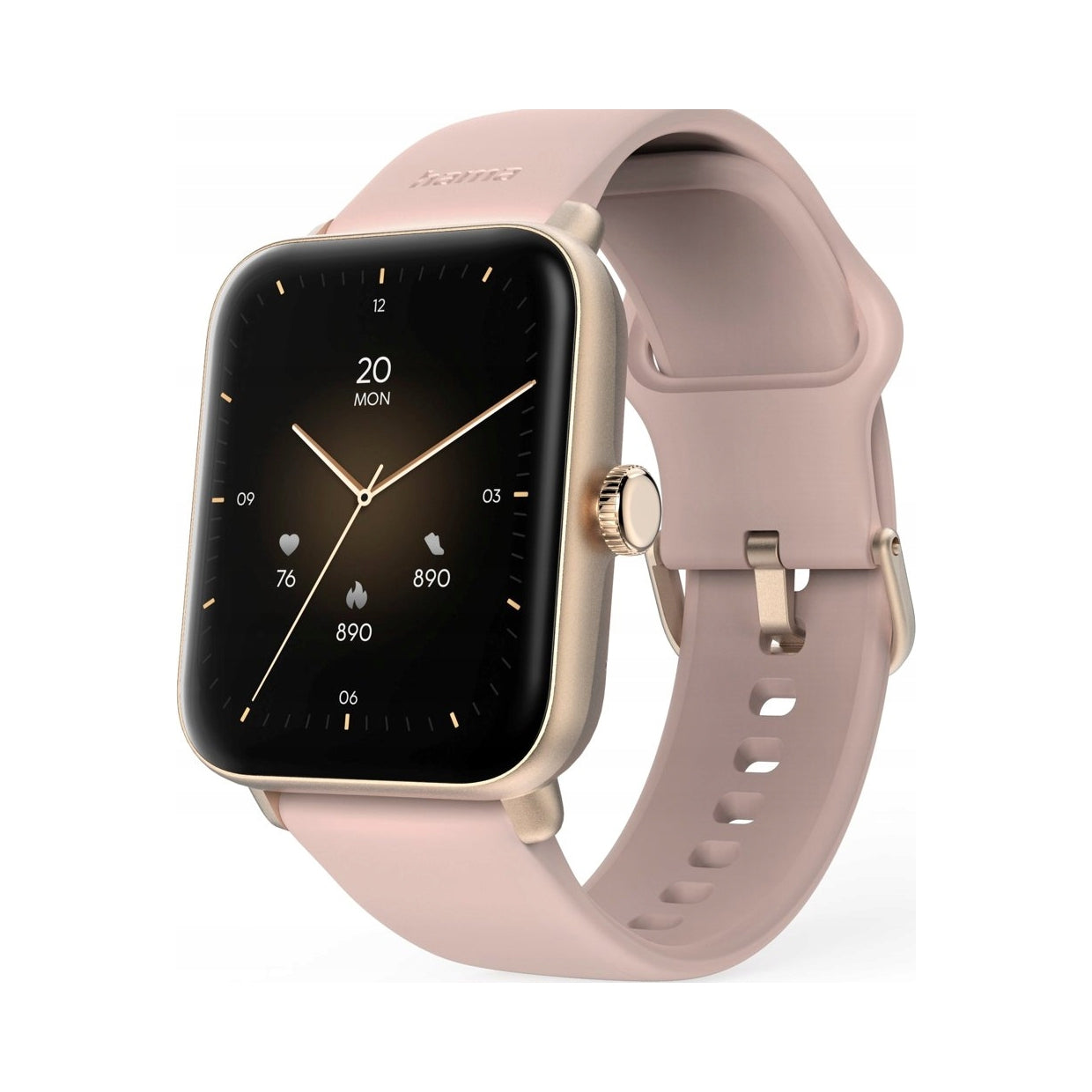 Hama smartwatch sports watch Fit Watch 6010 GPS rectangular gold 1,65"