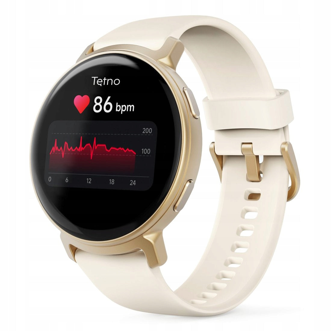 Hama women's smartwatch 7020 round GPS AMOLED talk polish menu IP68 Brand Hama