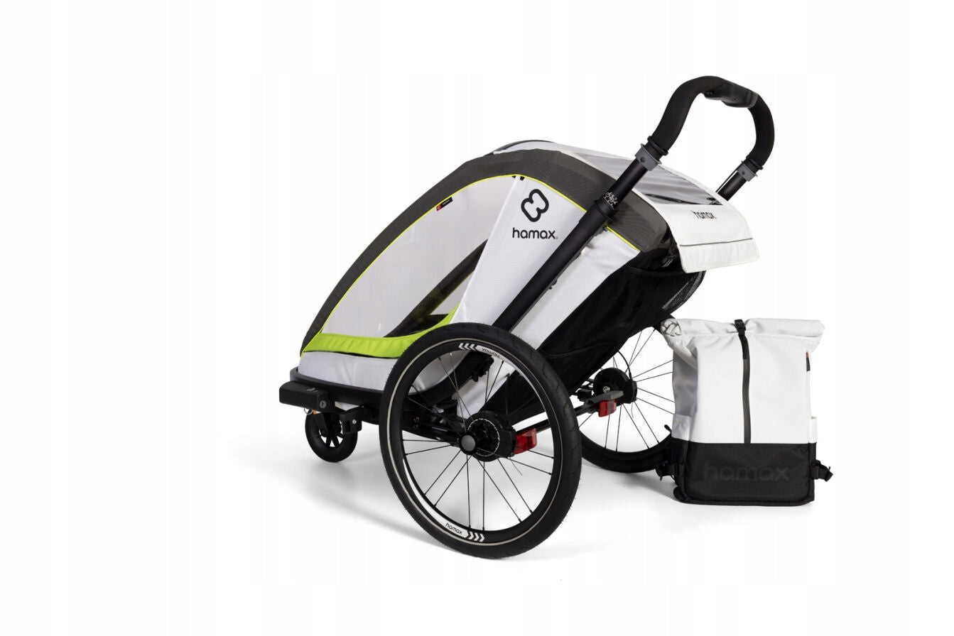 Hamax - BREEZE ONE bicycle trailer - White/green For for kids