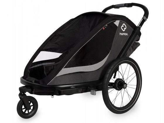 Hamax - COCOON bicycle trailer, double - Grey/black