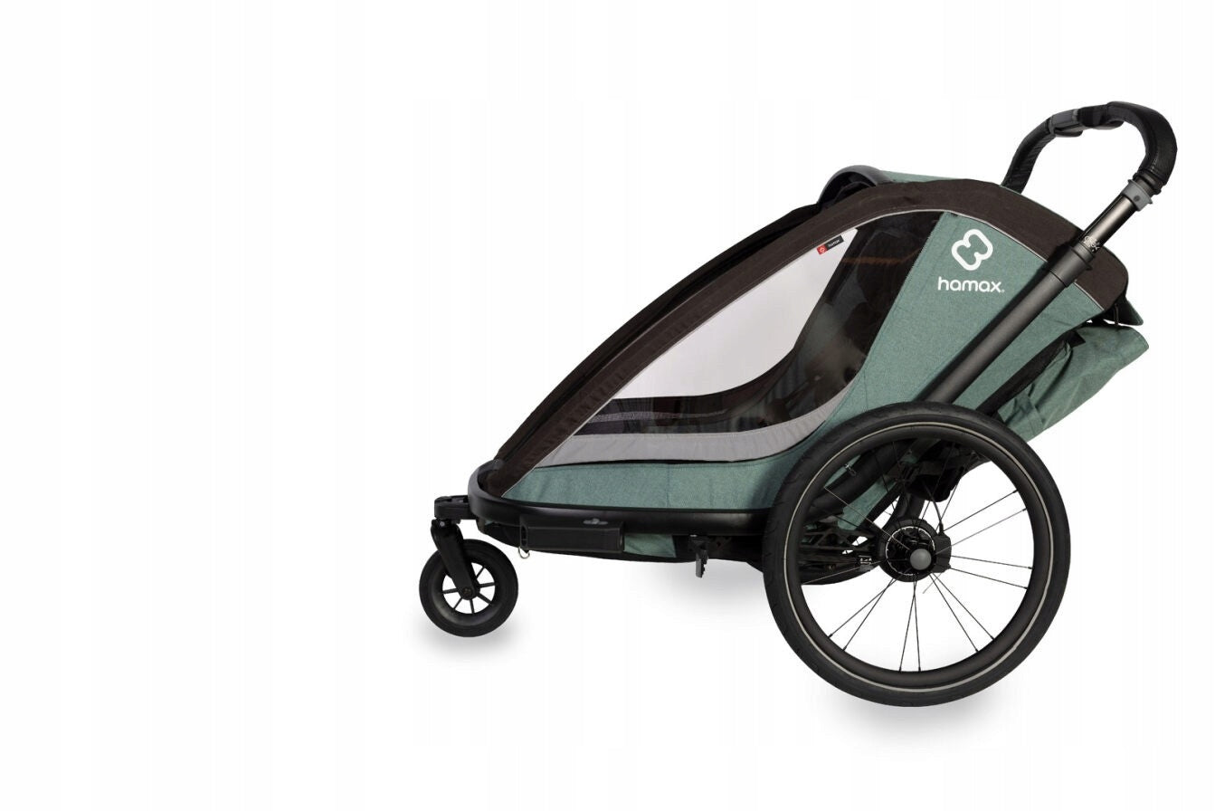 Hamax - COCOON children's bicycle trailer, double - Green/black For for kids