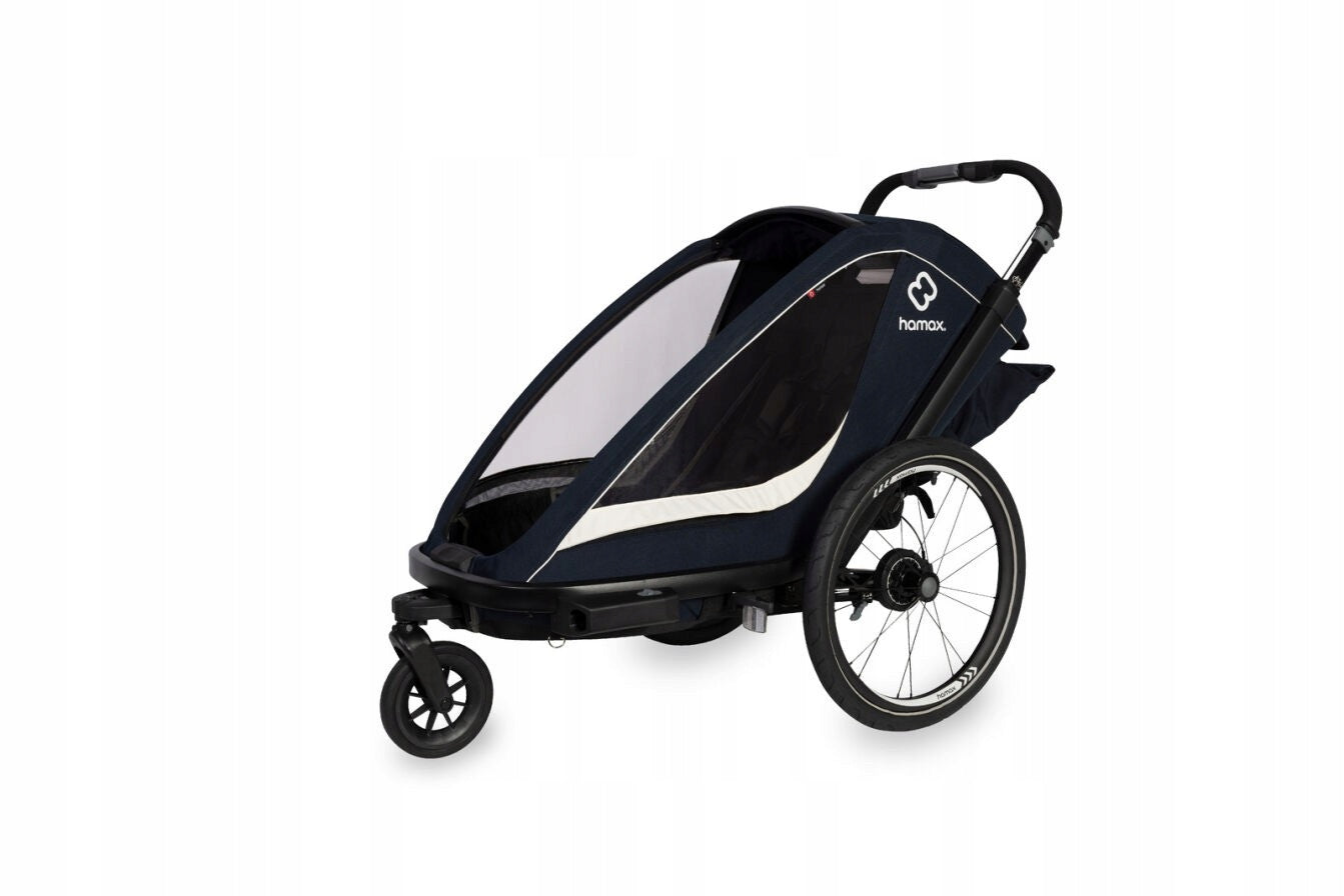 Hamax - Children's bicycle trailer BREEZE ONE - Navy/cream Color blue