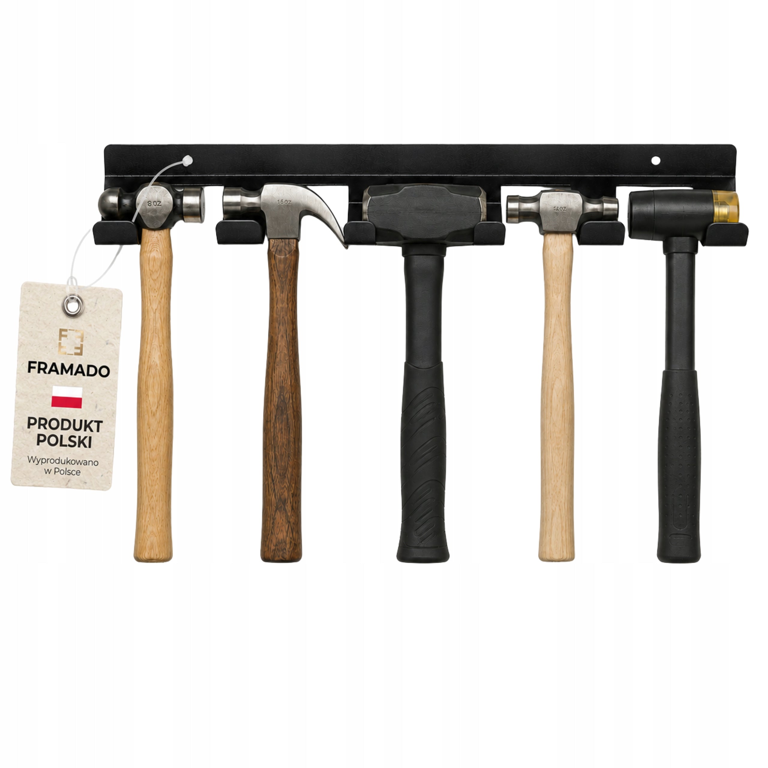 Hammer Organizer Hanger Holder Workshop Shelf Metal Black 40cm PL Packaging status original