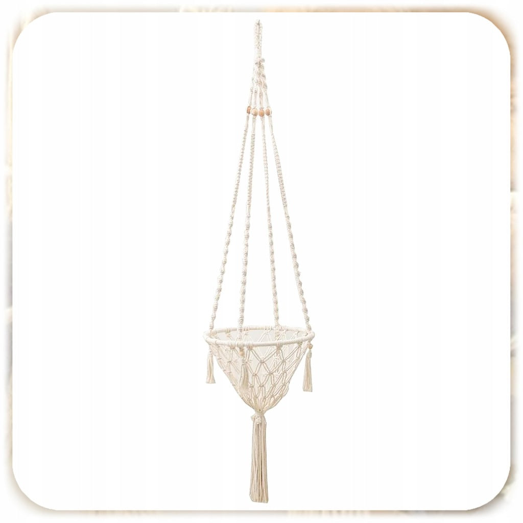 Hammock Cat Bed Hanging Boho Macrame 40x40cm Under Ceiling + Pillow Brand no brand