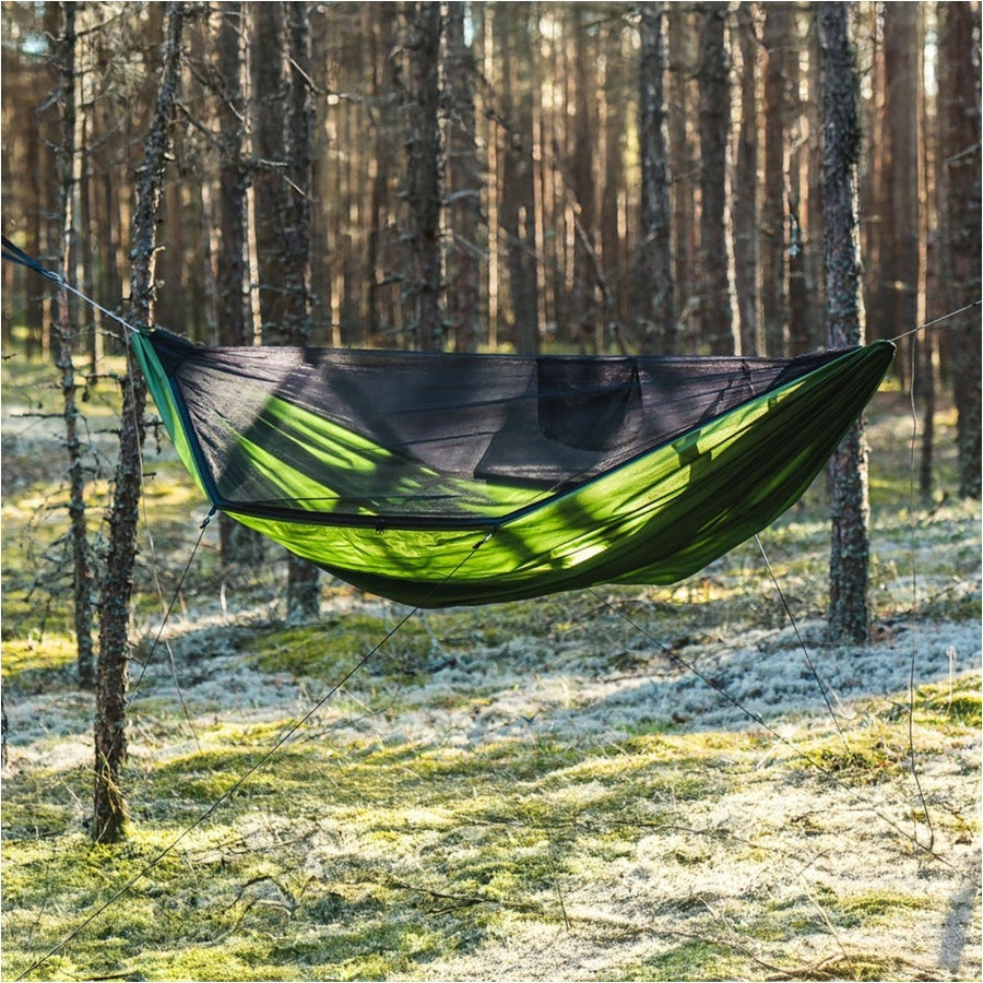 Hammock Lesovik Draka with suspension Sneka treetop green + Accessories Model Draka Olive Green