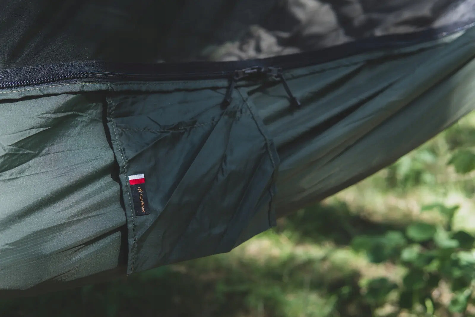 Hammock Light Dragonfly V2 Green Long 350 cm with Mosquito Net Single Zip Manufacturer Tigerwood
