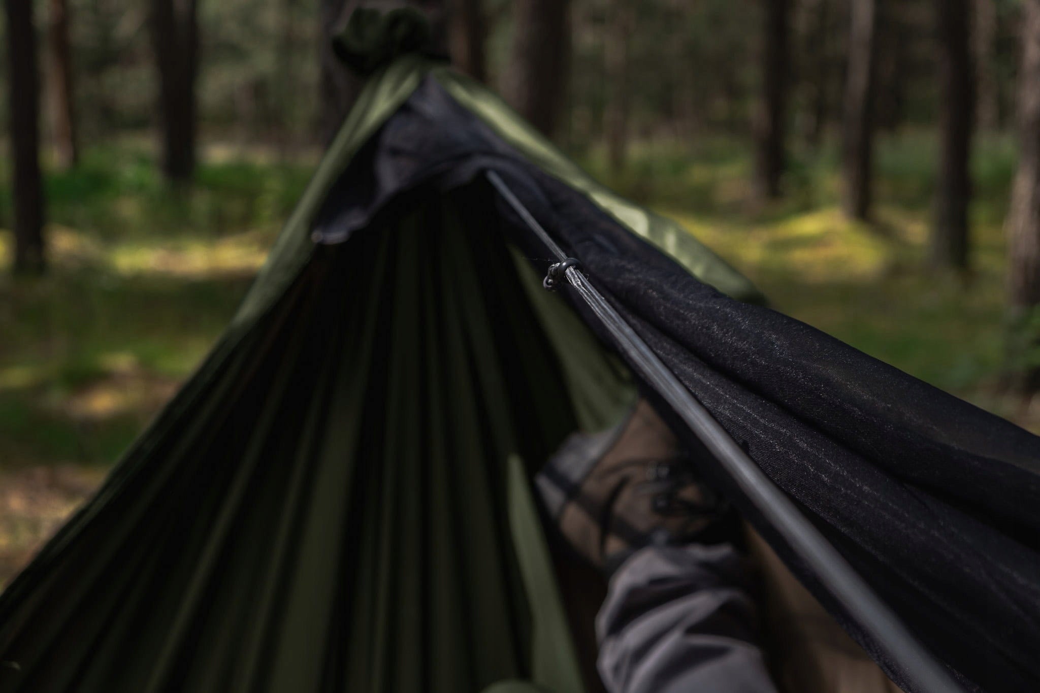Hammock Lightweight TigerWood Dragonfly V1 Khaki with Mosquito Net Material width 150 cm