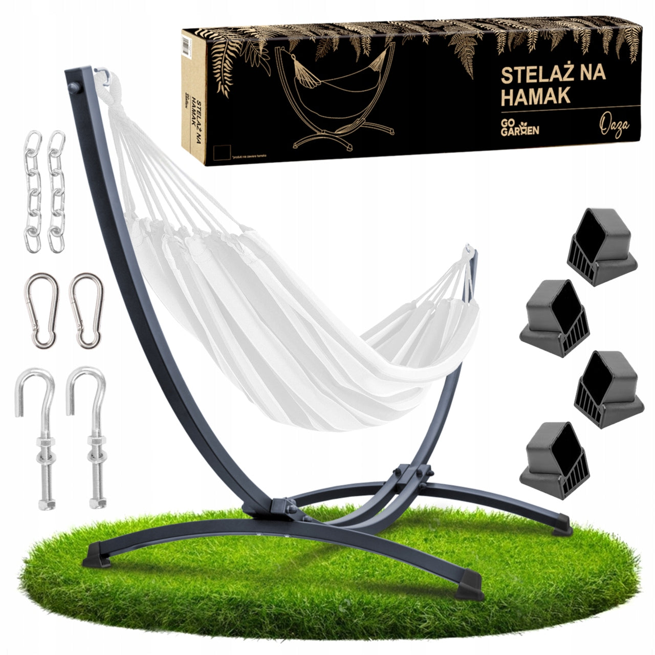Hammock Rack Garden Hammock Stand Double Metal Strong 250kg