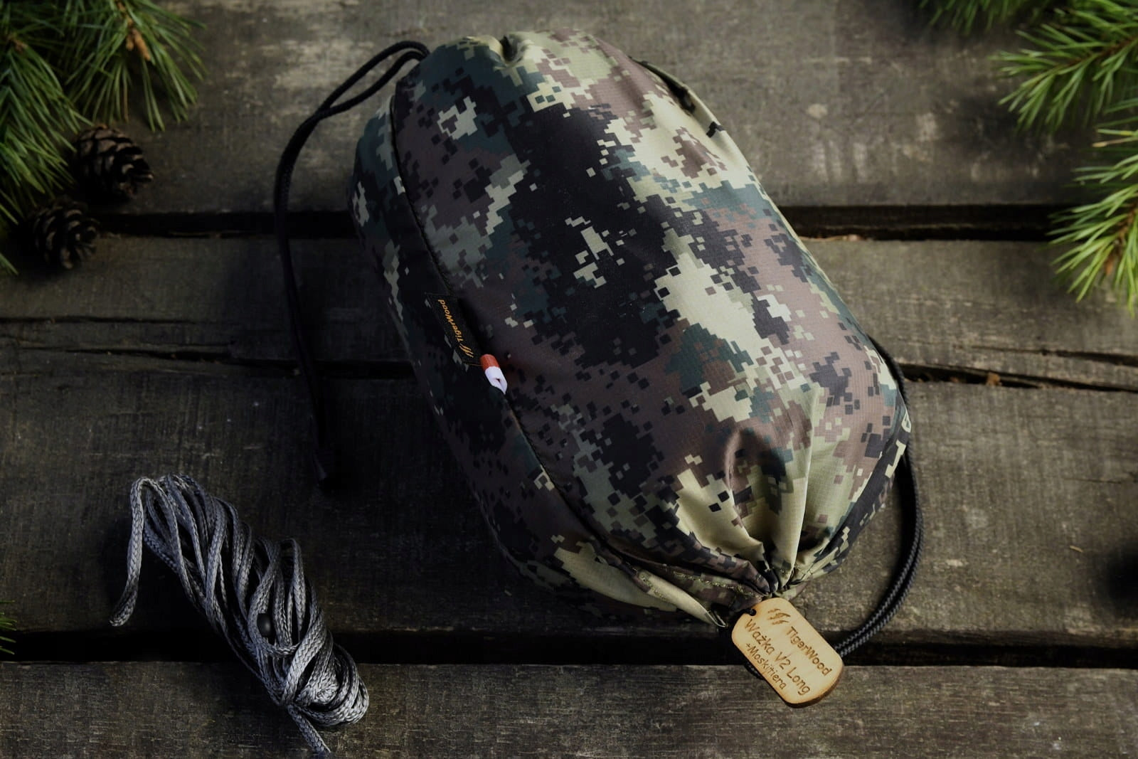 Hammock TigerWood Dragonfly V2 Camo Long 350 cm with Mosquito Net Single Zip Packaging status original
