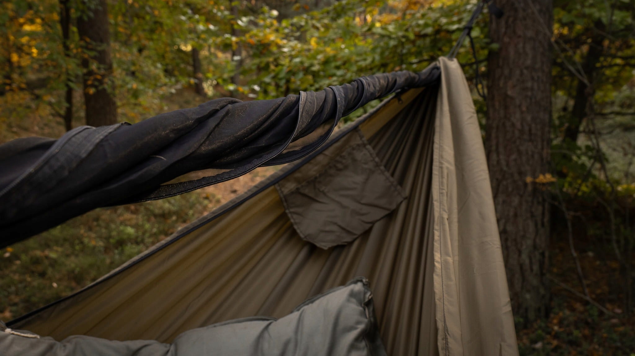 Hammock TigerWood Dragonfly V2 Desert with Mosquito Net Long 350 cm Double Zip Kind hammock without rod