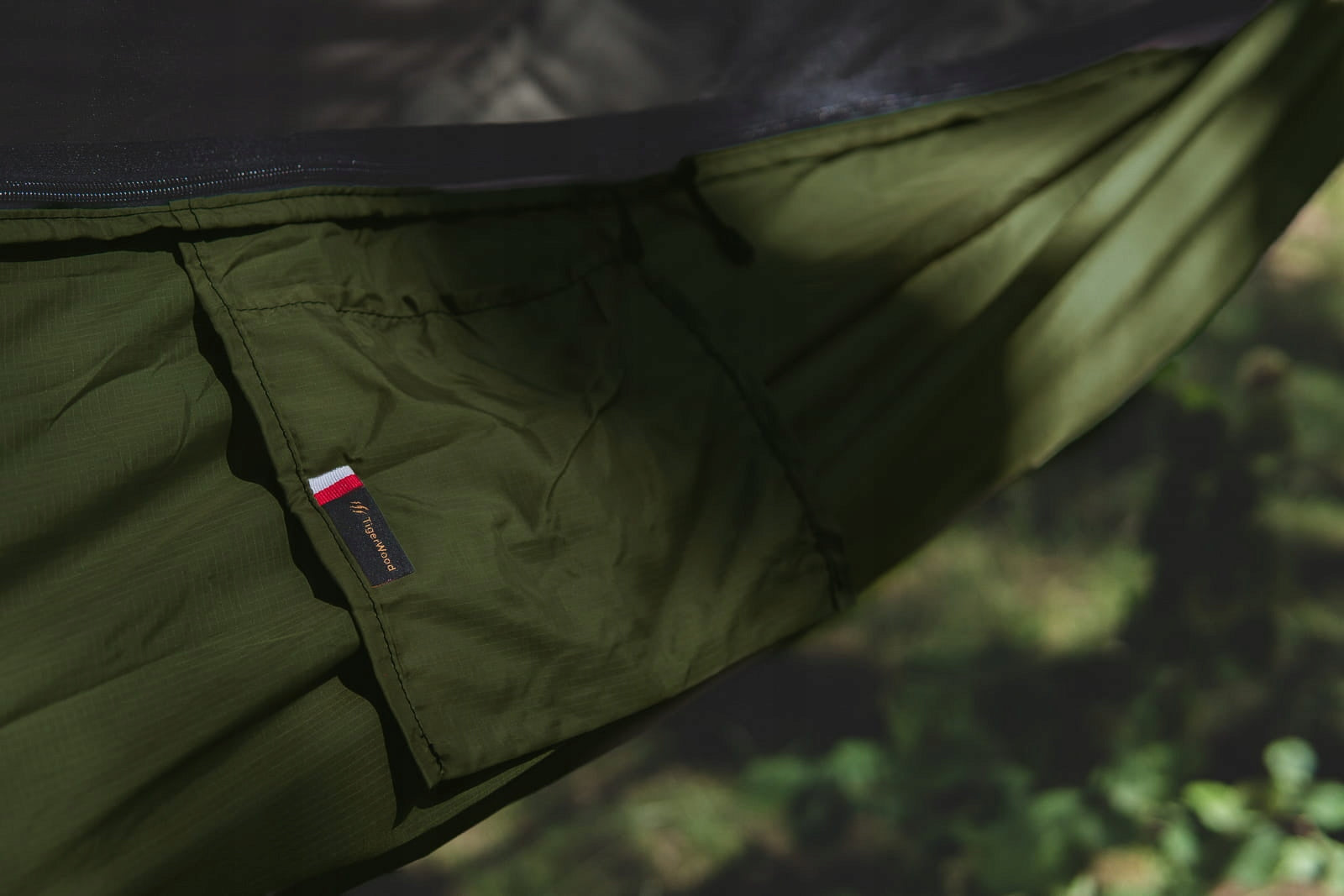 Hammock TigerWood Dragonfly V2 Khaki with Mosquito Net Single Zip Model Ważka V2 Khaki - z moskitierą