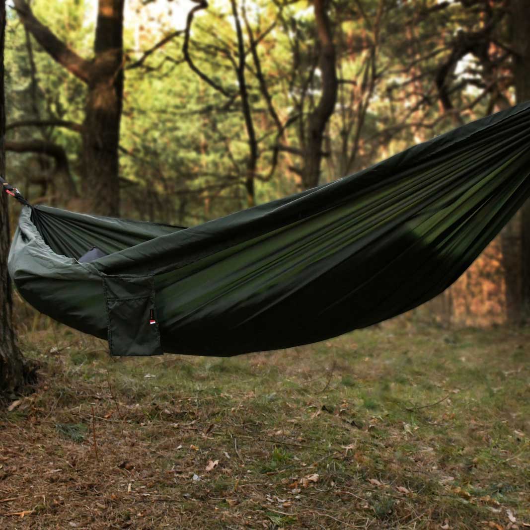 Hammock TigerWood Dragonfly V2 Long Green Kind hammock without rod