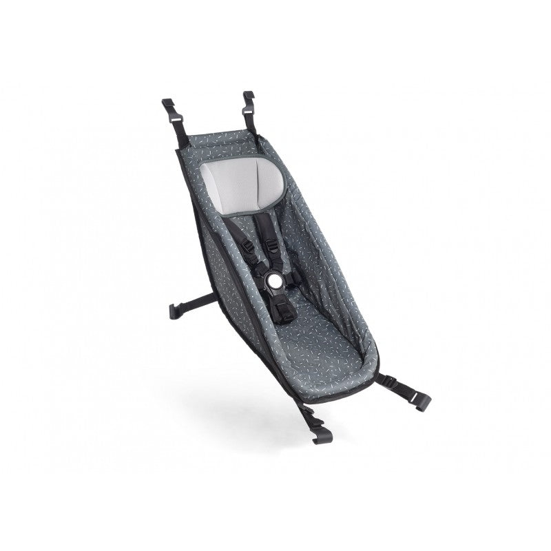 Hammock infant car seat for trailer CROOZER Graphite Blue+White