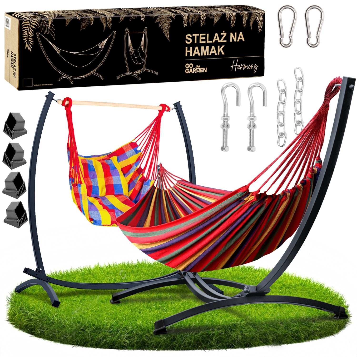 Hammock with garden frame double stand Brazilian chair up to 250kg