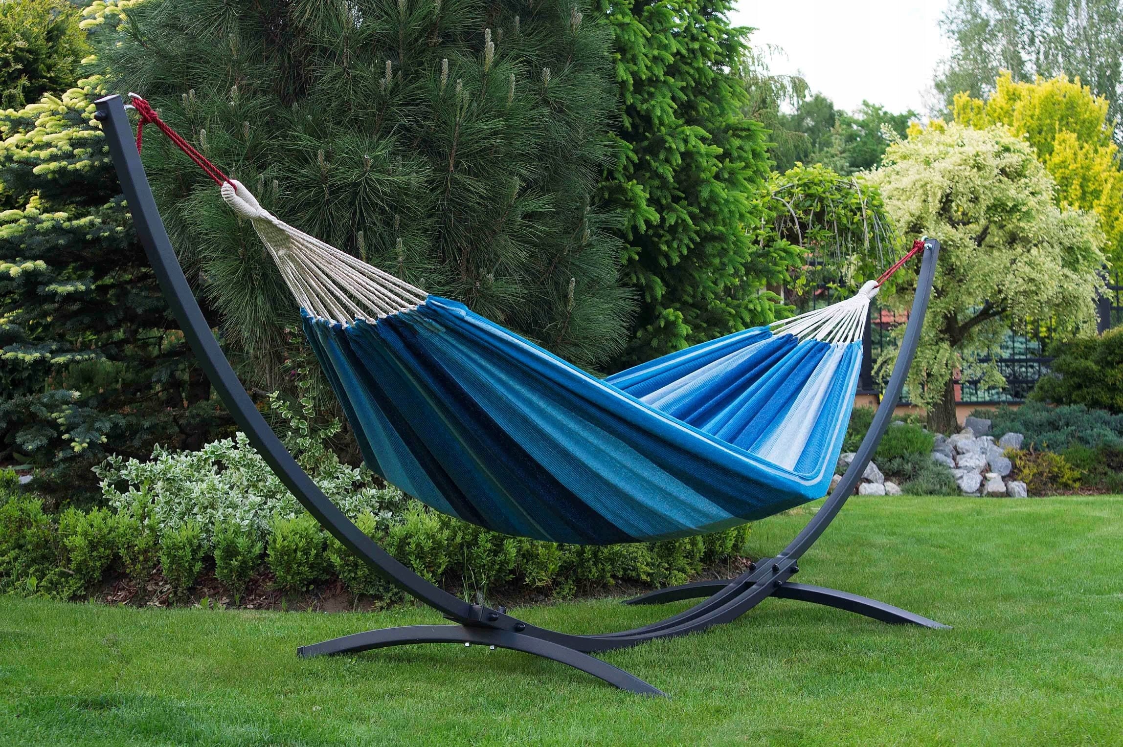 Hammock with steel frame GRANDE hammock double garden set POTENZA EAN (GTIN) 5907543784280