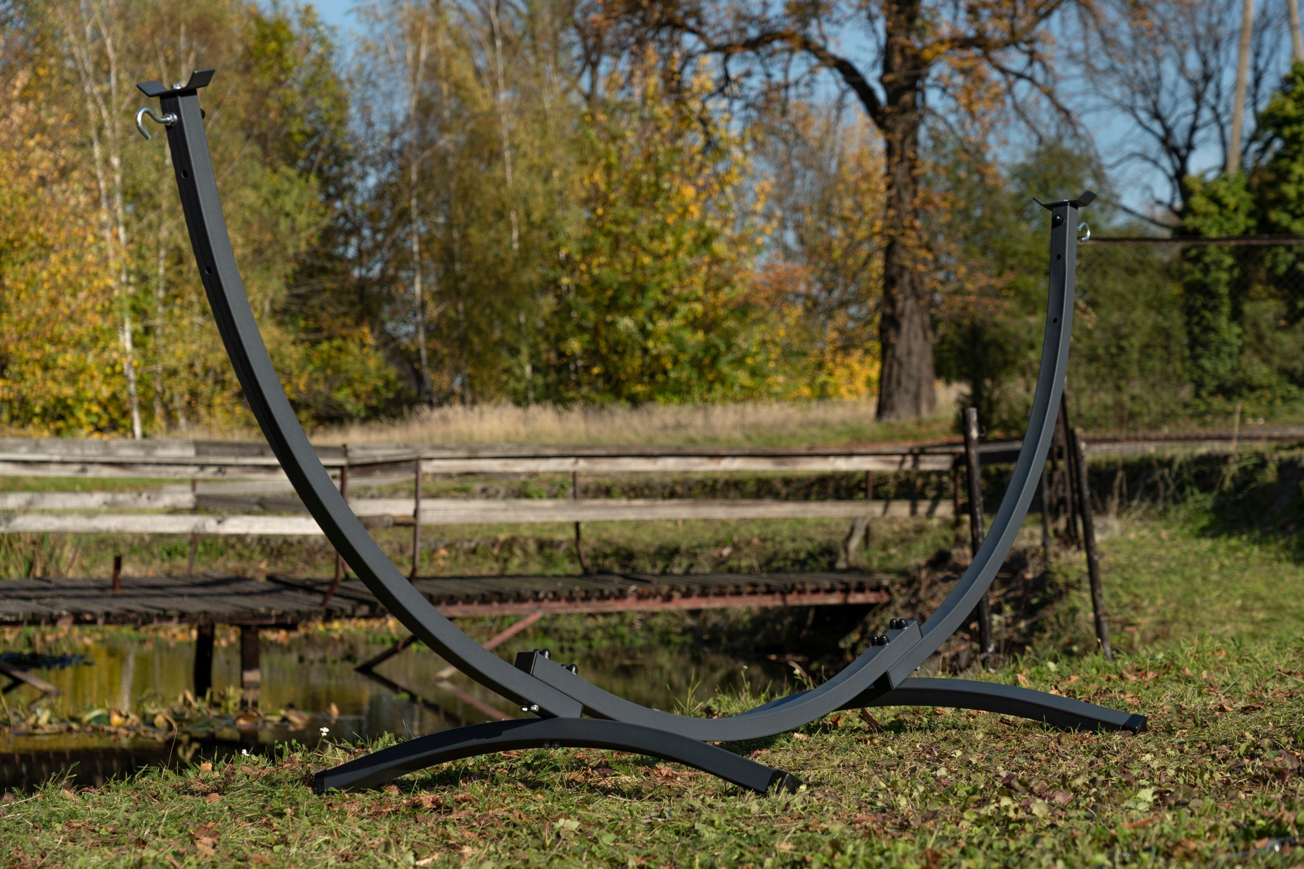 Hammock with steel frame single garden hammock classic POTENZA Packaging status original