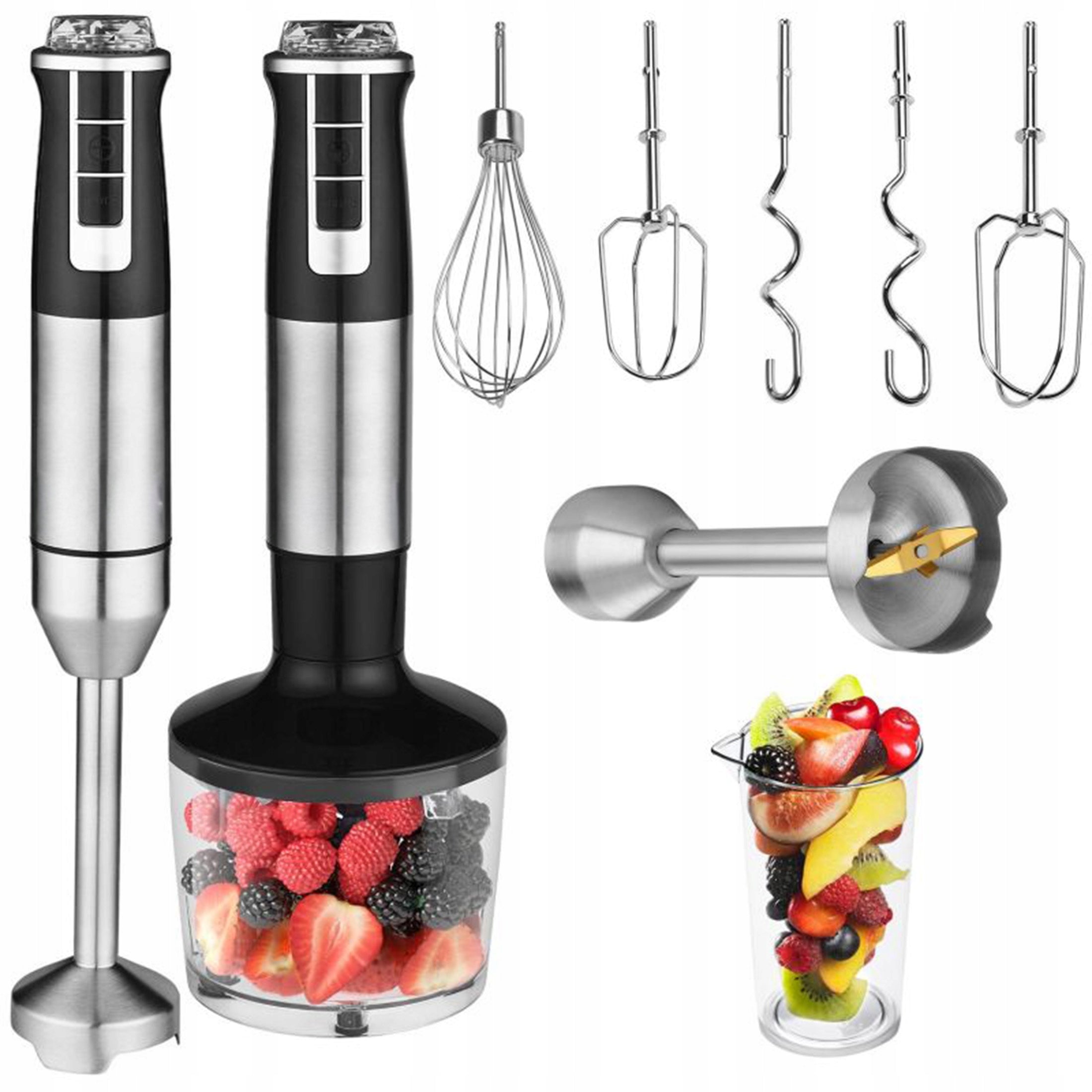 Hand Blender 1500W Multifunctional Turbo Blender Tips Beater Hooks