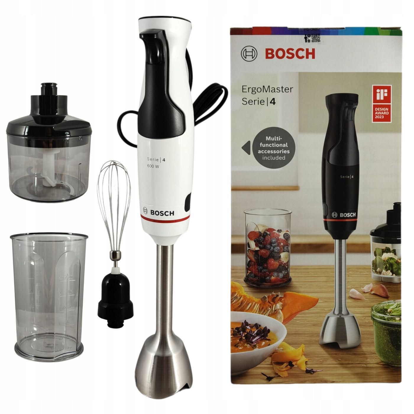 Hand Blender BOSCH ErgoMaster Series 4 MSM4W221 QuattroBlade