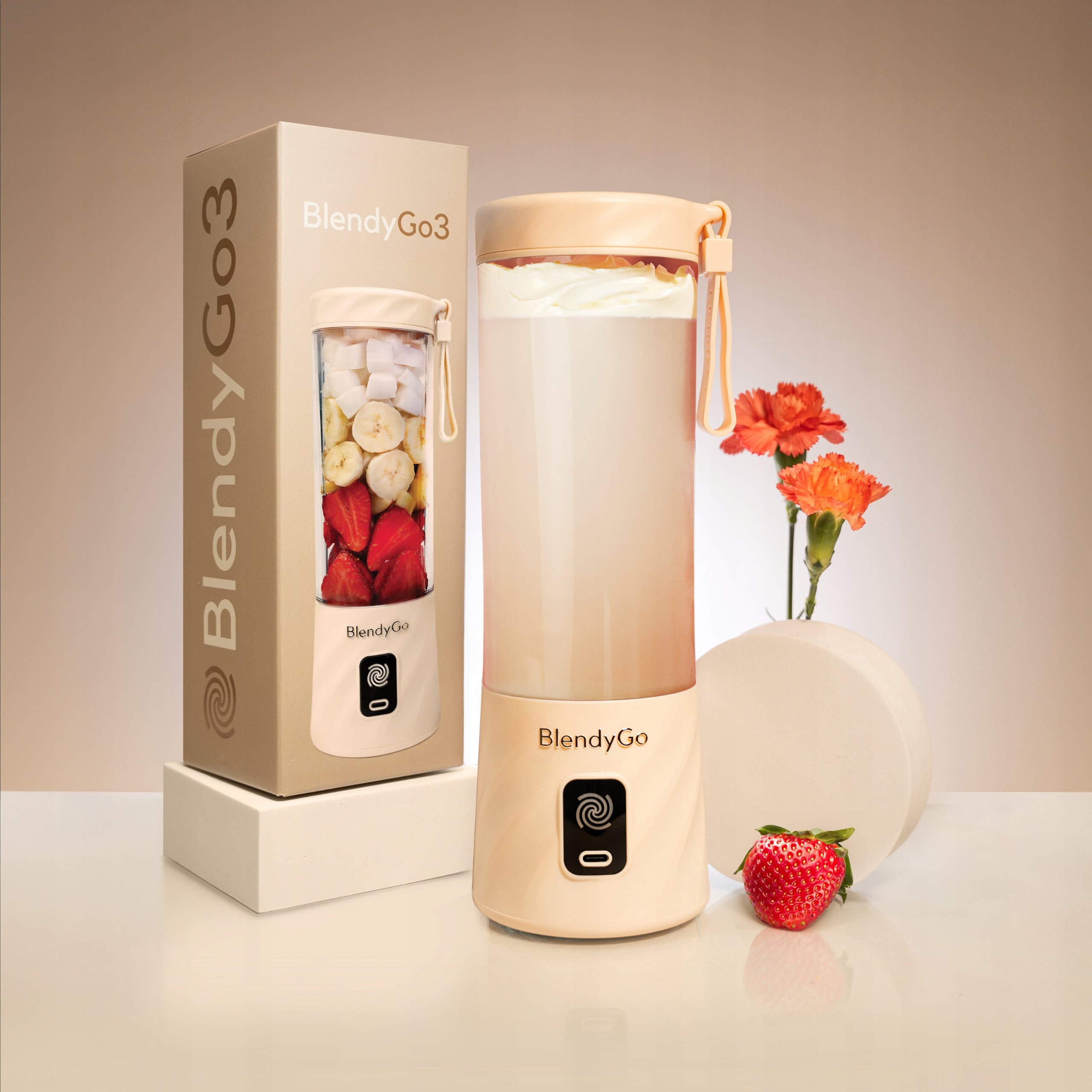 Hand Blender BlendyGo 3 Portable Cordless Electric Blender Packaging status original
