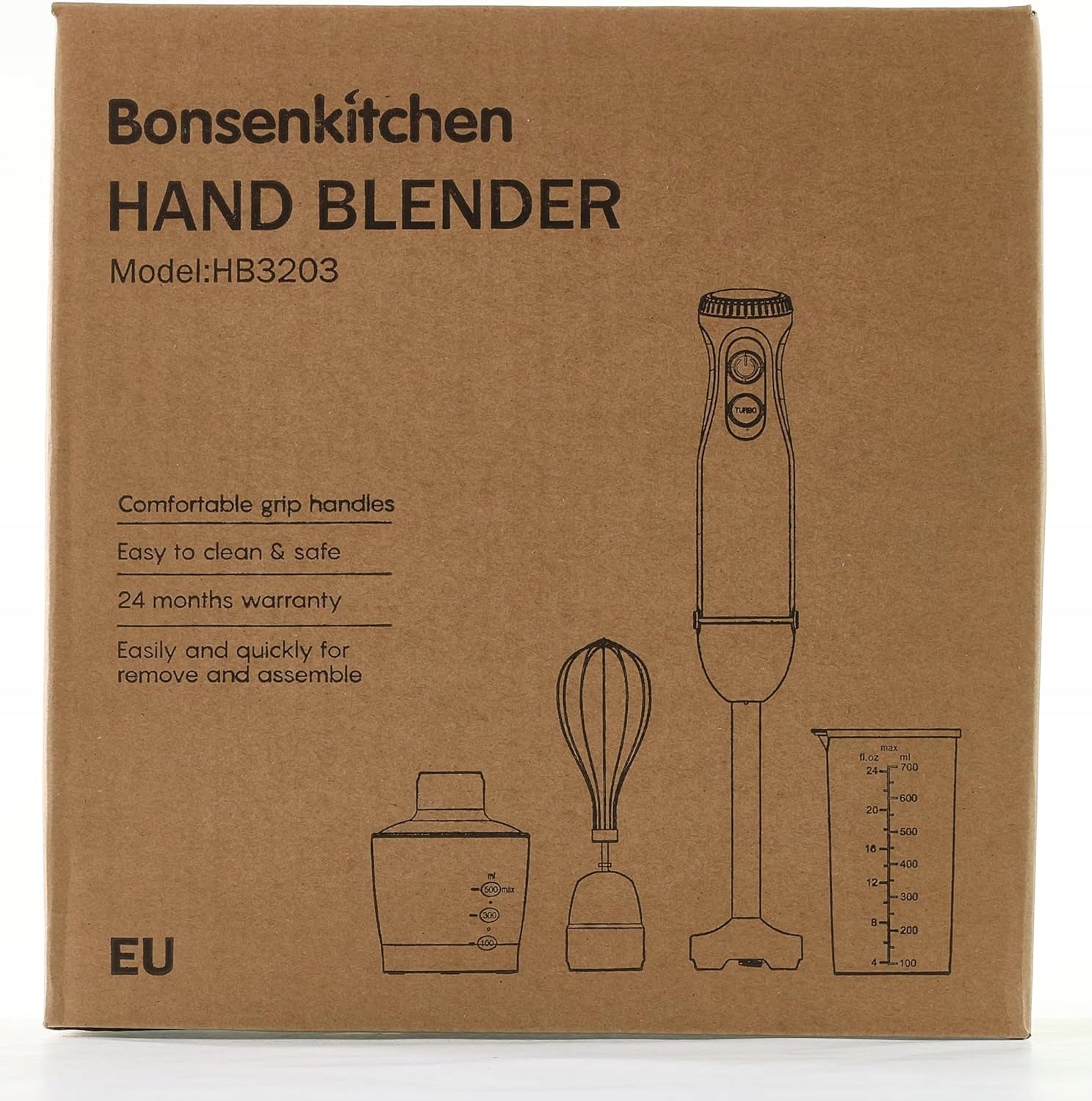 Hand Blender Bonsenkitchen HB3203 1000 W silver/grey Brand Bonsenkitchen