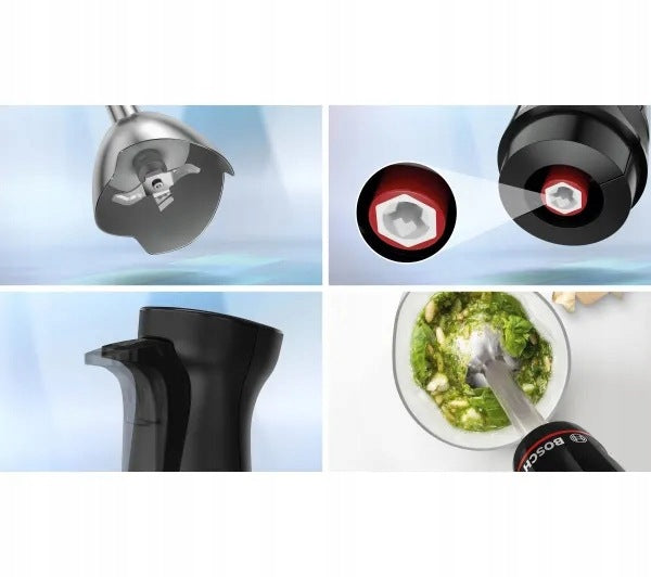 Hand Blender Bosch MSM4B670 1000W Black for Mixing Shredding Brand Bosch