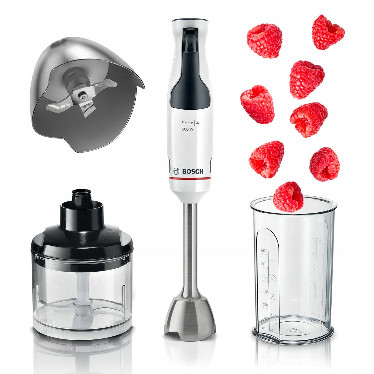 Hand Blender Bosch MSM4W220 ErgoMaster 600W Shredder Cup with measuring cup