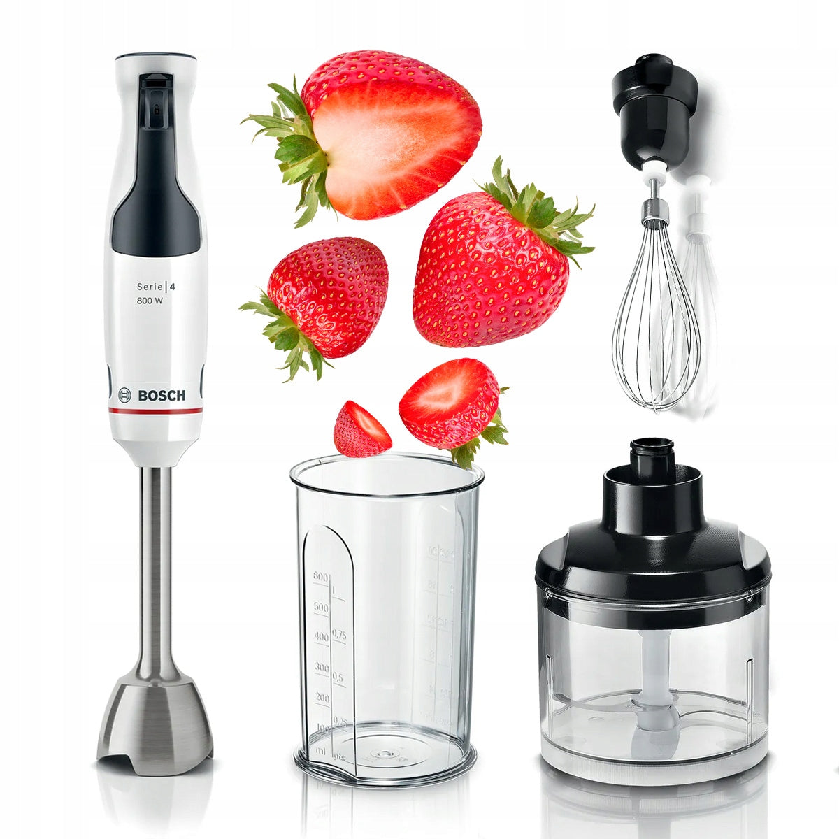 Hand Blender Bosch MSM4W421 ErgoMaster 800 W Shredder Container