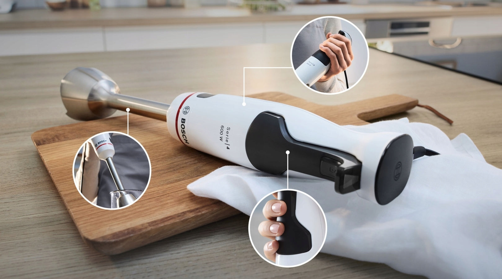 Hand Blender Bosch Series 4 MSM4W221 600 W white Brand Bosch