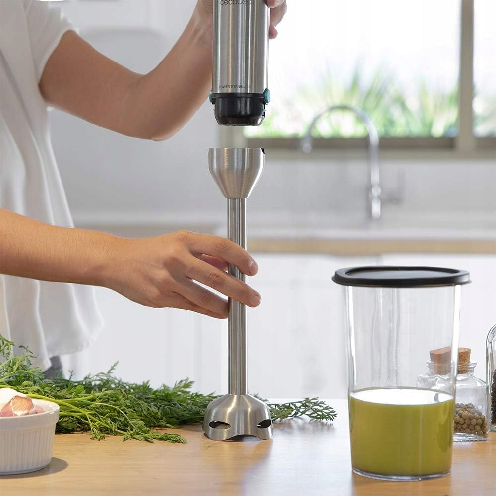 Hand Blender Cecotec Power TitanBlack 1500 XL Cream 1500 W silver Brand Cecotec