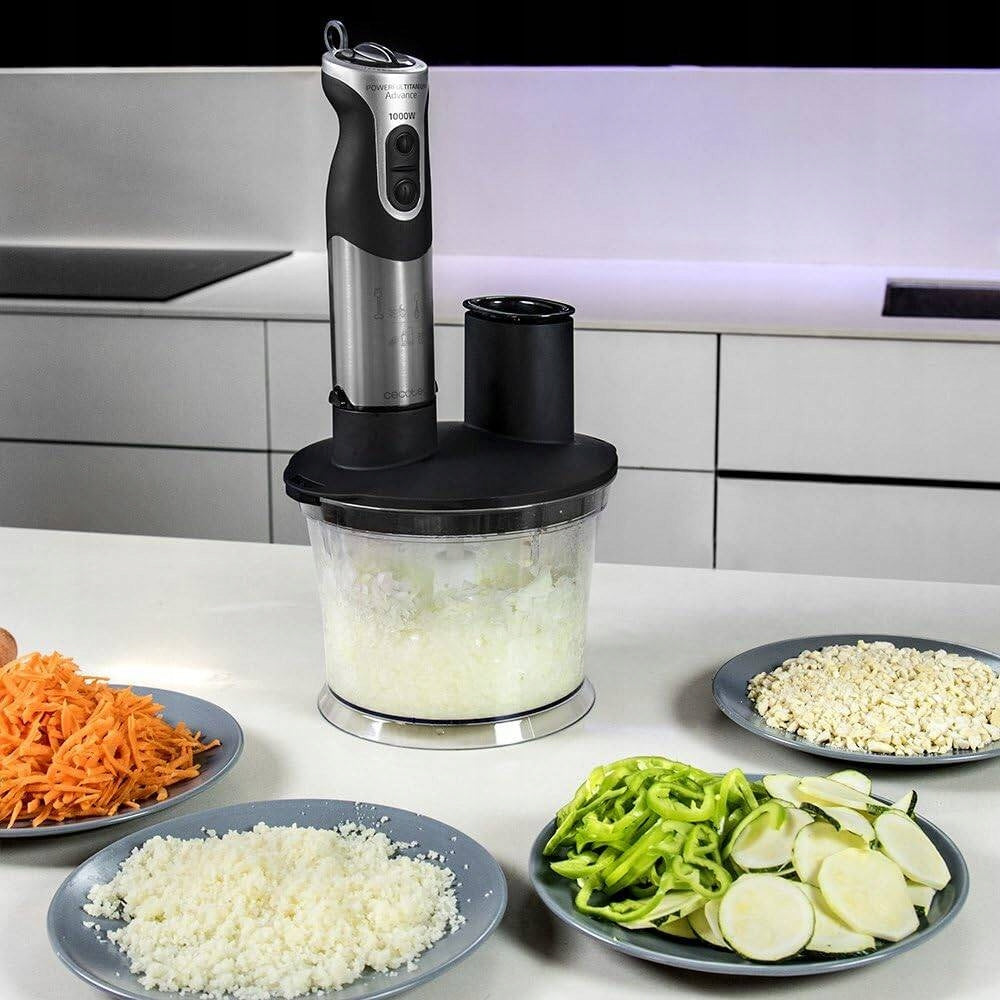 Hand Blender Cecotec Powerful Titanium 1000 Pro Foot XL 1000W Silver Packaging status original