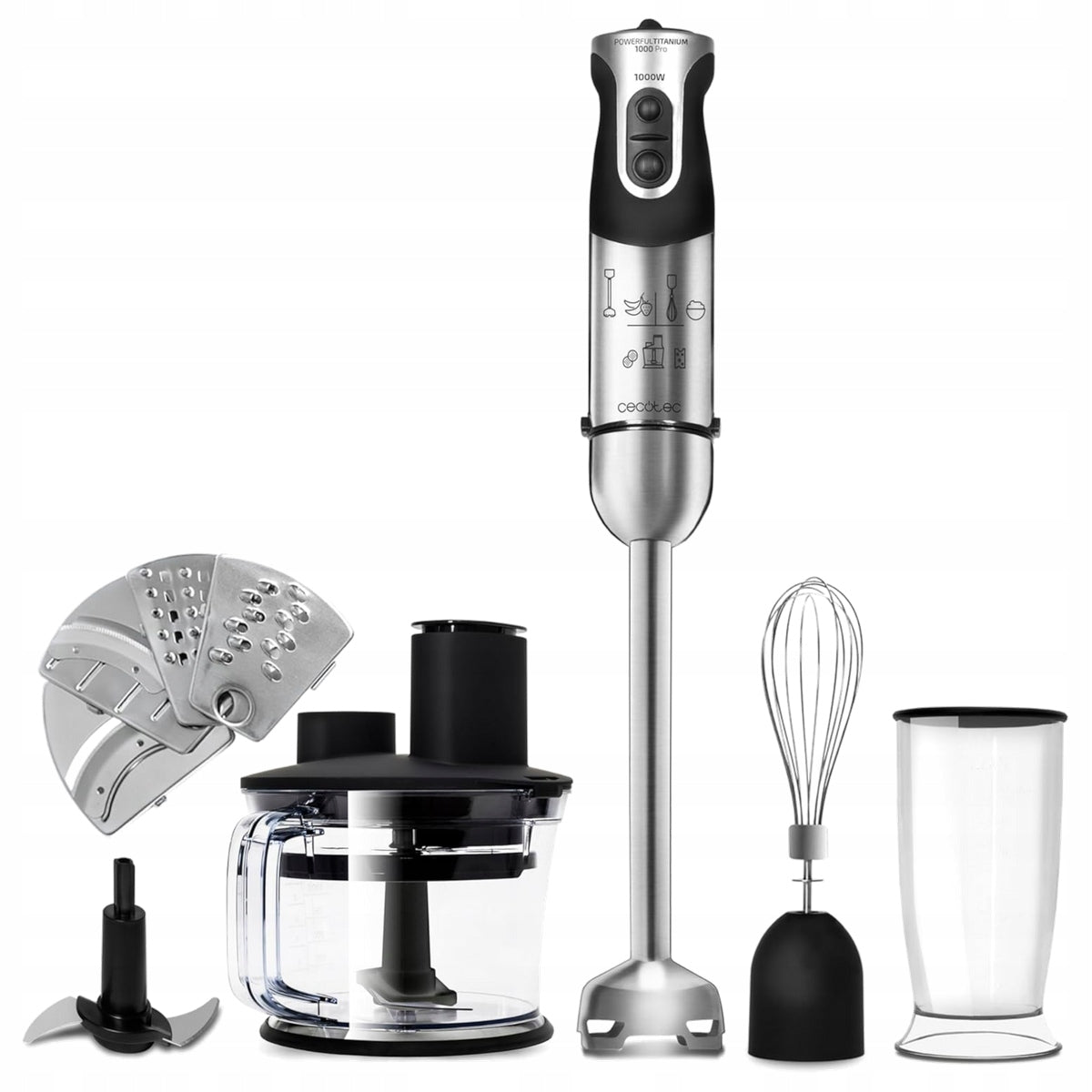 Hand Blender Cecotec Powerful Titanium 1000 Pro Foot XL 1000W Silver